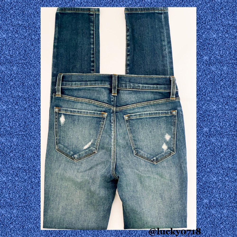 J Brand Ripped Denim Mid Rise Skinny Jean Sz 24 - Picture 5 of 7